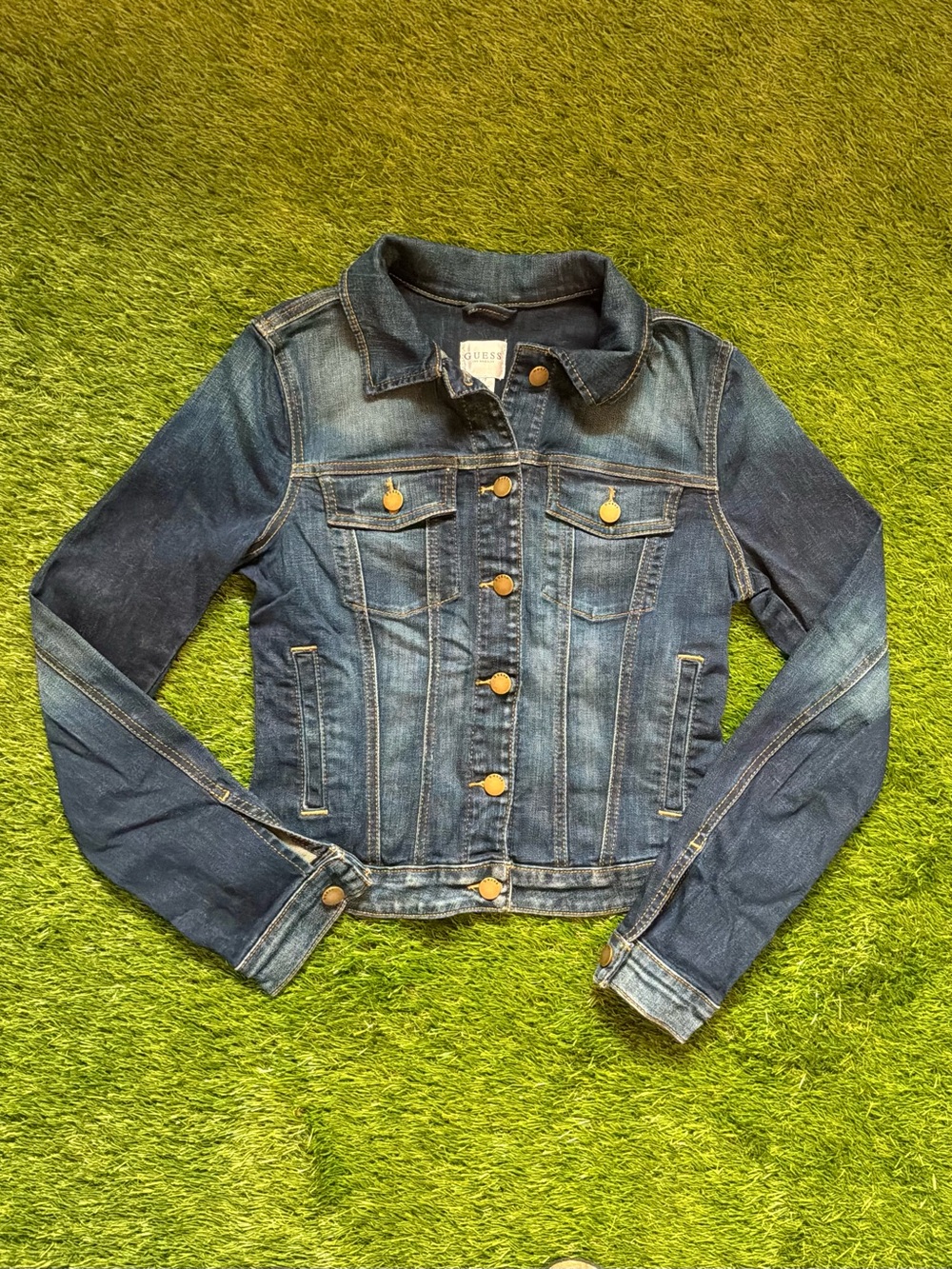 Guess Classic Blue Denim Jean Jacket Women’s Small